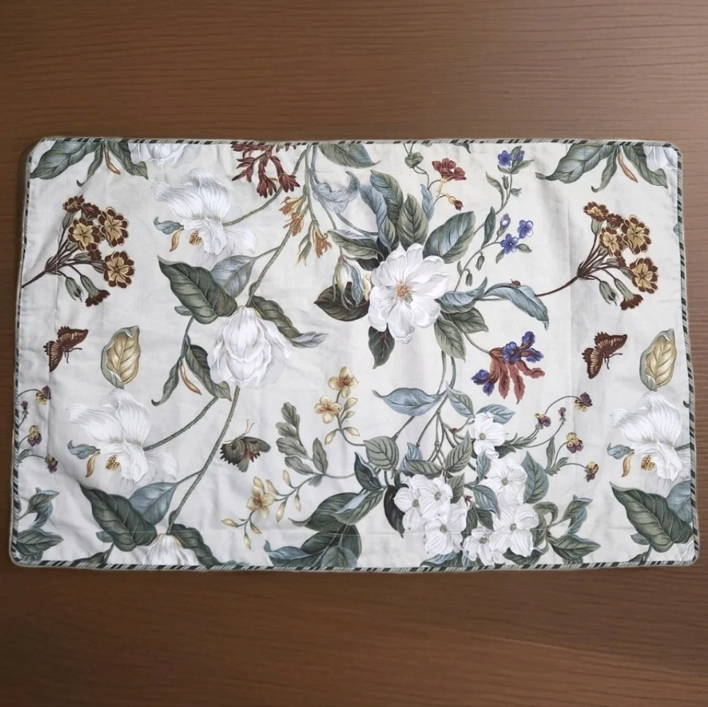 Waverly Williamsburg Garden Images III king floral stripe sham NWOT